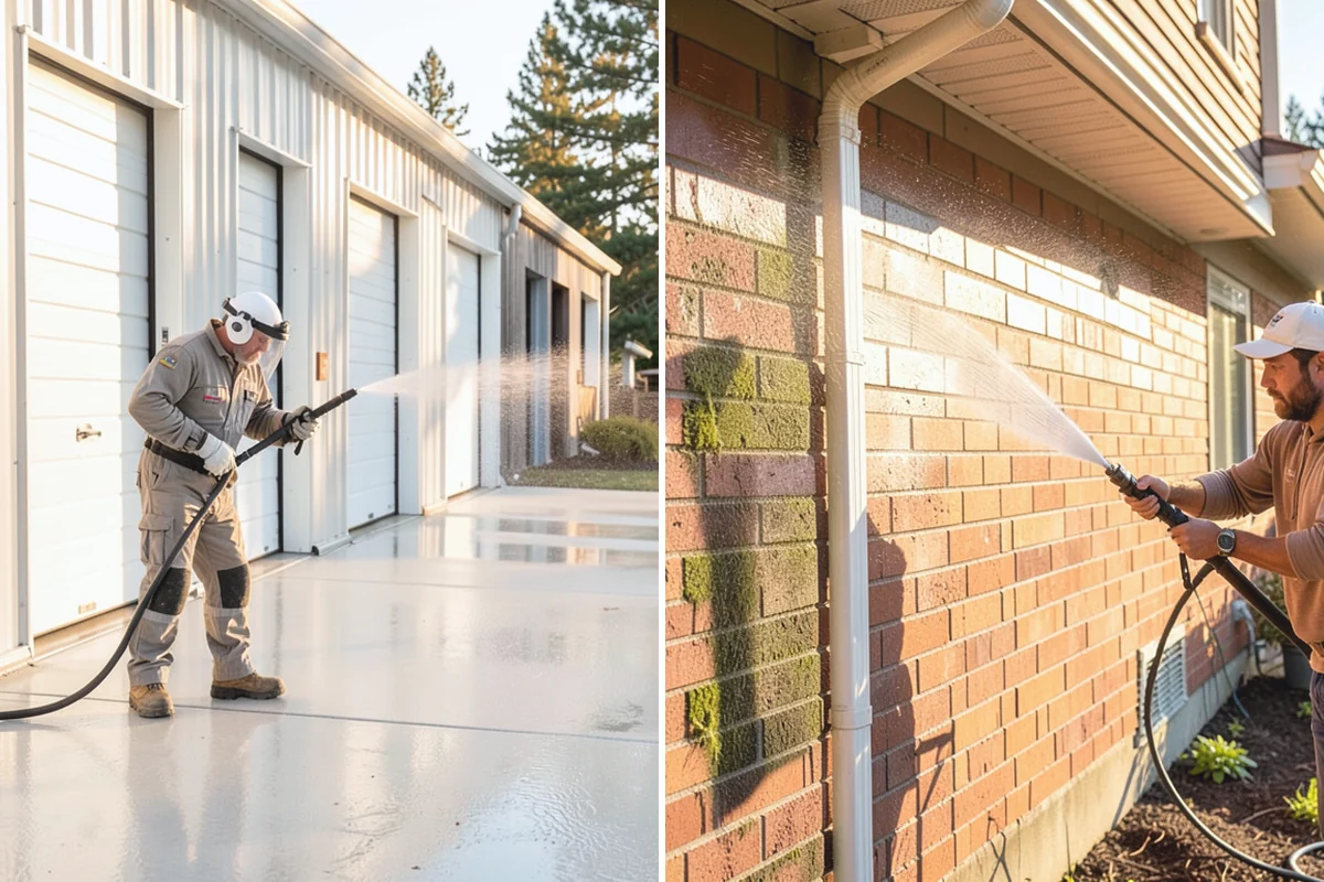 Carport Cleaning in Granite Falls, Snohomish County, WA - Blow out accumulated leaves and needles from roof and corners