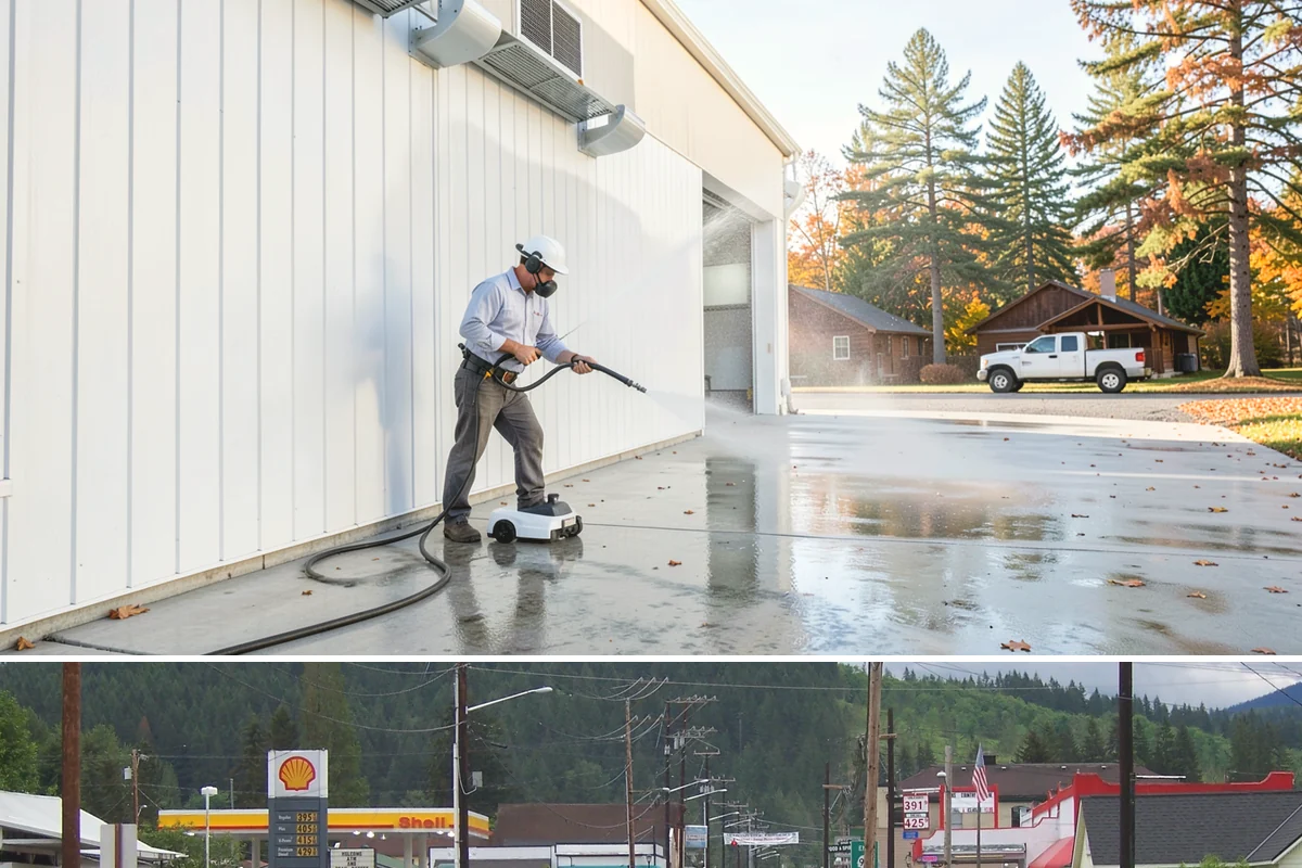 Carport Cleaning in Granite Falls, Snohomish County, WA - Plan carport cleaning for the drier summer months when the framing can fully dry and moss treatment lasts longest.