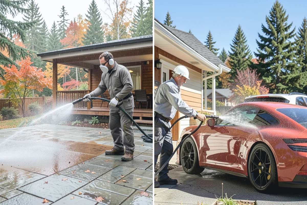 Carport Cleaning in Hamilton, Skagit County, WA - Blow out accumulated leaves and needles from roof and corners