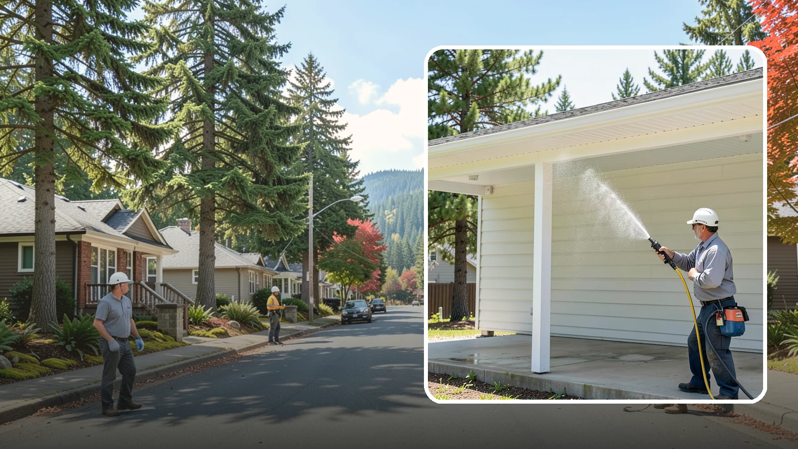 Carport Cleaning in Hunts Point, King County, WA - We wash carport posts, roofing, and slab so the open structure stops trapping moss, mud, and dripping tree sap.