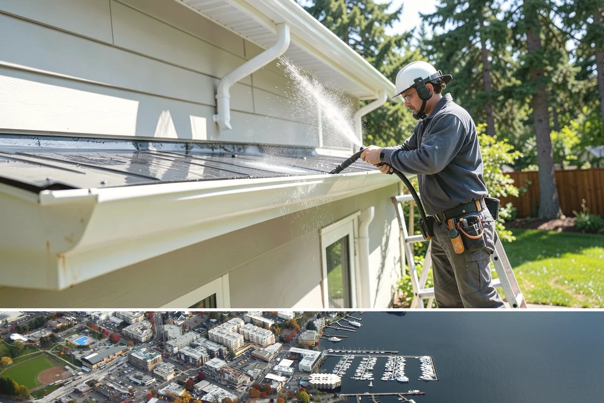 Carport Cleaning in Kirkland, King County, WA - Plan carport cleaning for the drier summer months when the framing can fully dry and moss treatment lasts longest.