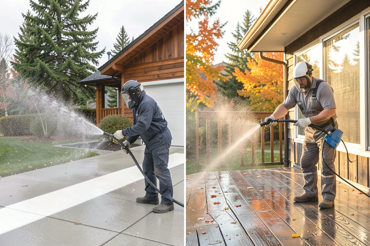 Carport Cleaning in La Conner, Skagit County, WA - Blow out accumulated leaves and needles from roof and corners