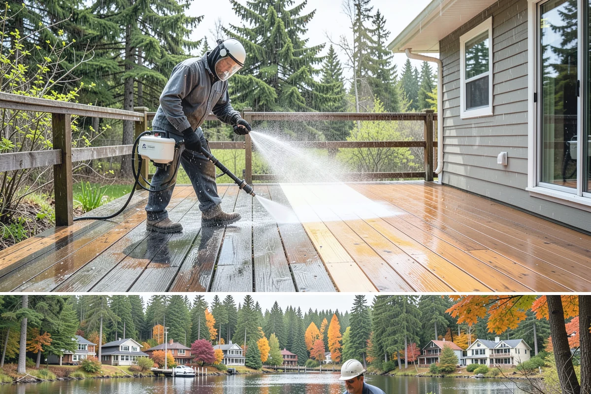 Carport Cleaning in La Conner, Skagit County, WA - Plan carport cleaning for the drier summer months when the framing can fully dry and moss treatment lasts longest.