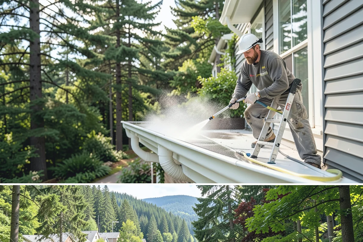 Carport Cleaning in Lake Forest Park, King County, WA - Plan carport cleaning for the drier summer months when the framing can fully dry and moss treatment lasts longest.