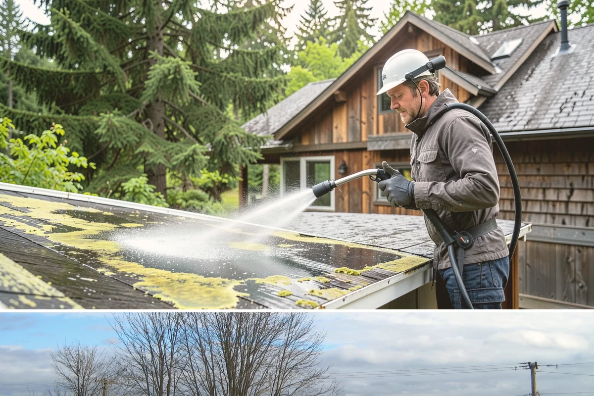 Carport Cleaning in Langley, Island County, WA - Plan carport cleaning for the drier summer months when the framing can fully dry and moss treatment lasts longest.