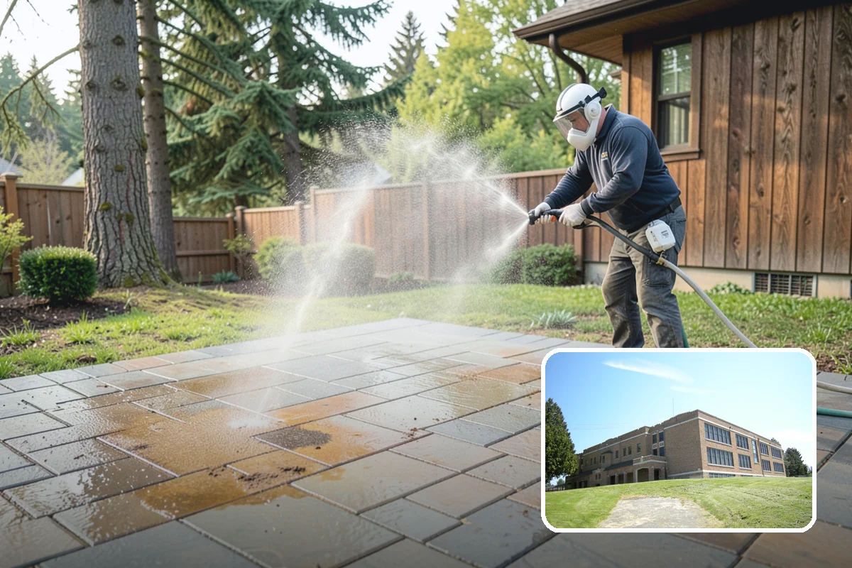 Carport Cleaning in Maple Valley, King County, WA - Clears moss and algae from posts and overhead framing