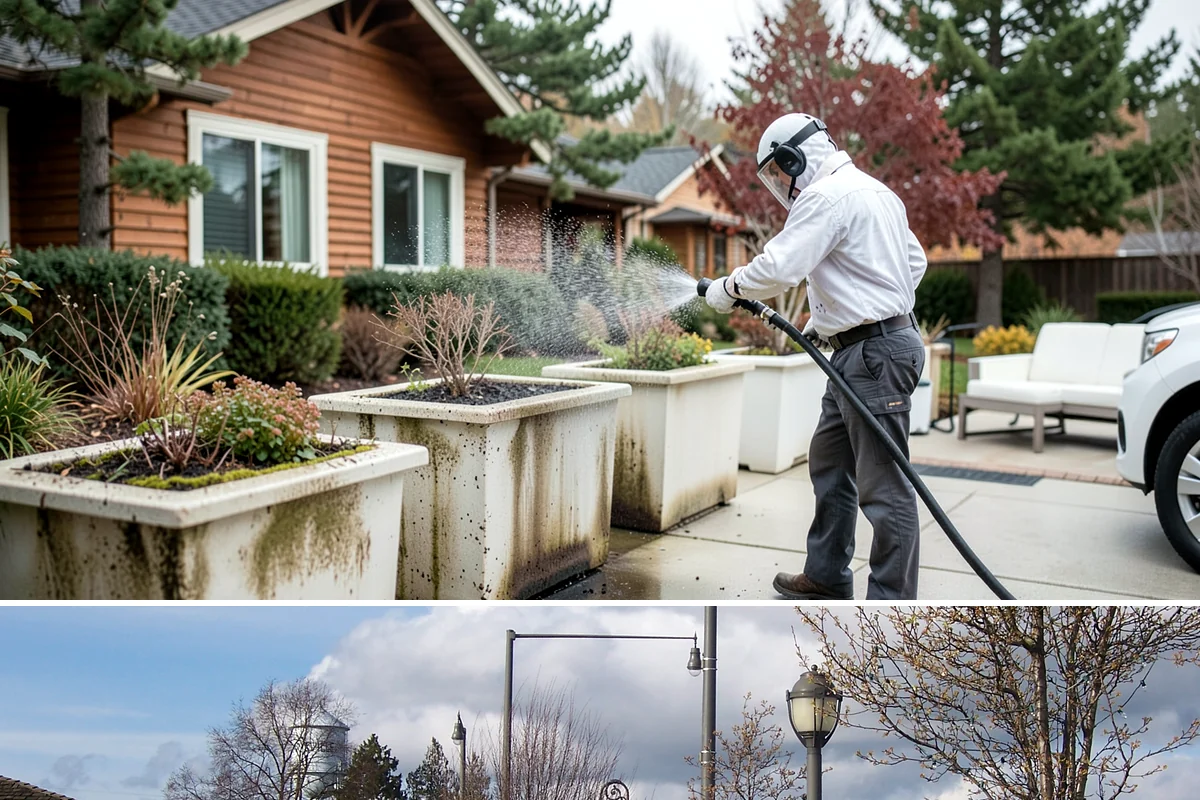 Carport Cleaning in Marysville, Snohomish County, WA - Plan carport cleaning for the drier summer months when the framing can fully dry and moss treatment lasts longest.