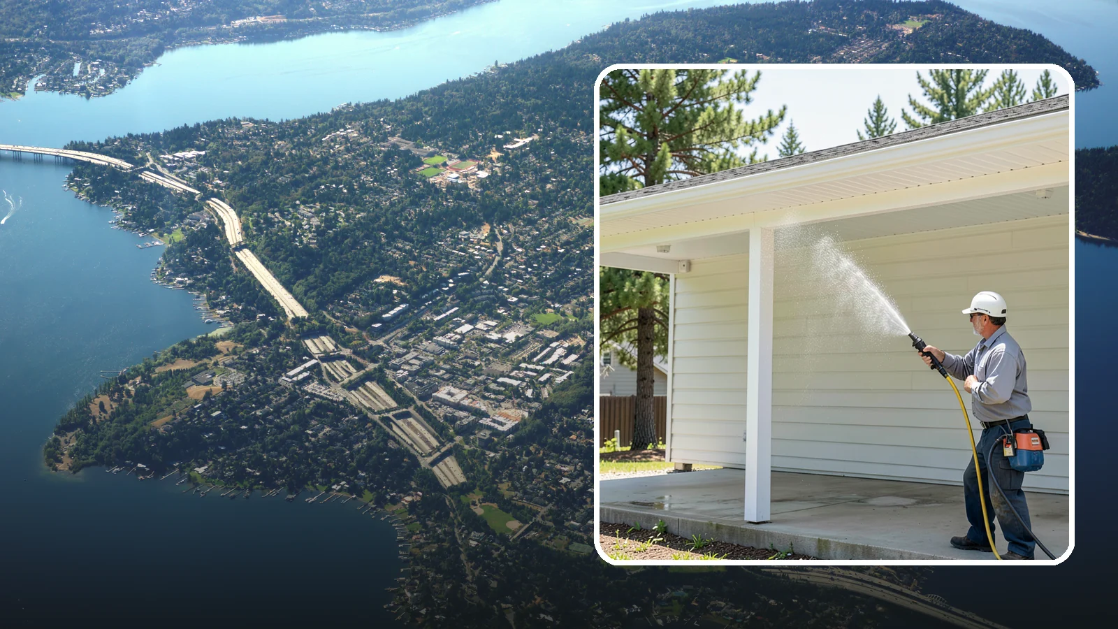 Carport Cleaning in Mercer Island, King County, WA - We wash carport posts, roofing, and slab so the open structure stops trapping moss, mud, and dripping tree sap.
