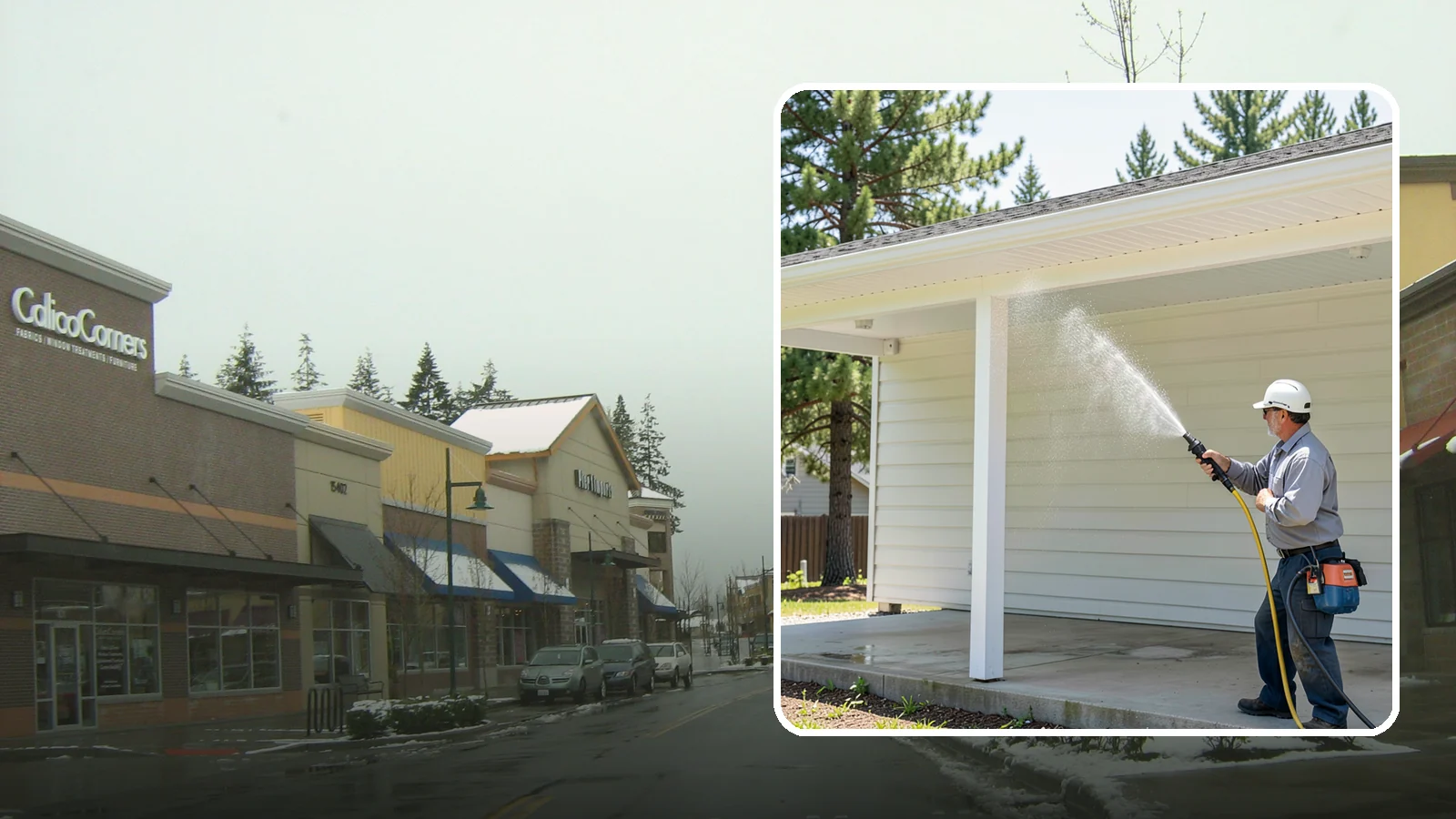Carport Cleaning in Mill Creek, Snohomish County, WA - We wash carport posts, roofing, and slab so the open structure stops trapping moss, mud, and dripping tree sap.