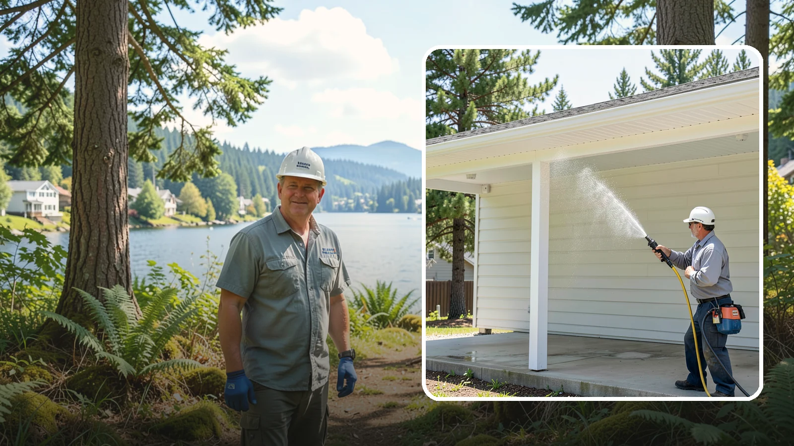 Carport Cleaning in Milton, King County, WA - We wash carport posts, roofing, and slab so the open structure stops trapping moss, mud, and dripping tree sap.