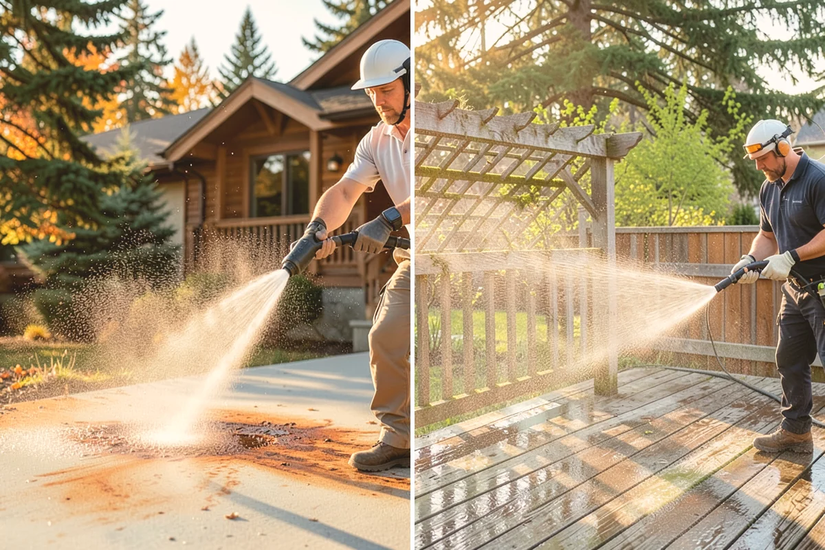 Carport Cleaning in Milton, King County, WA - Blow out accumulated leaves and needles from roof and corners