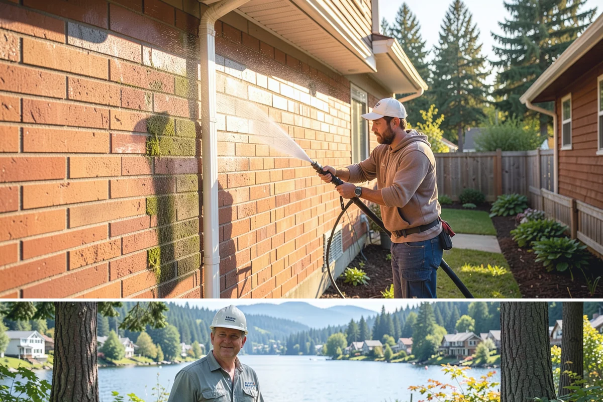 Carport Cleaning in Milton, King County, WA - Plan carport cleaning for the drier summer months when the framing can fully dry and moss treatment lasts longest.