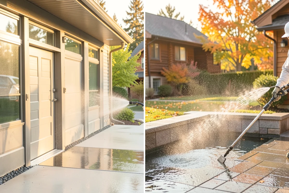 Carport Cleaning in Monroe, Snohomish County, WA - Blow out accumulated leaves and needles from roof and corners