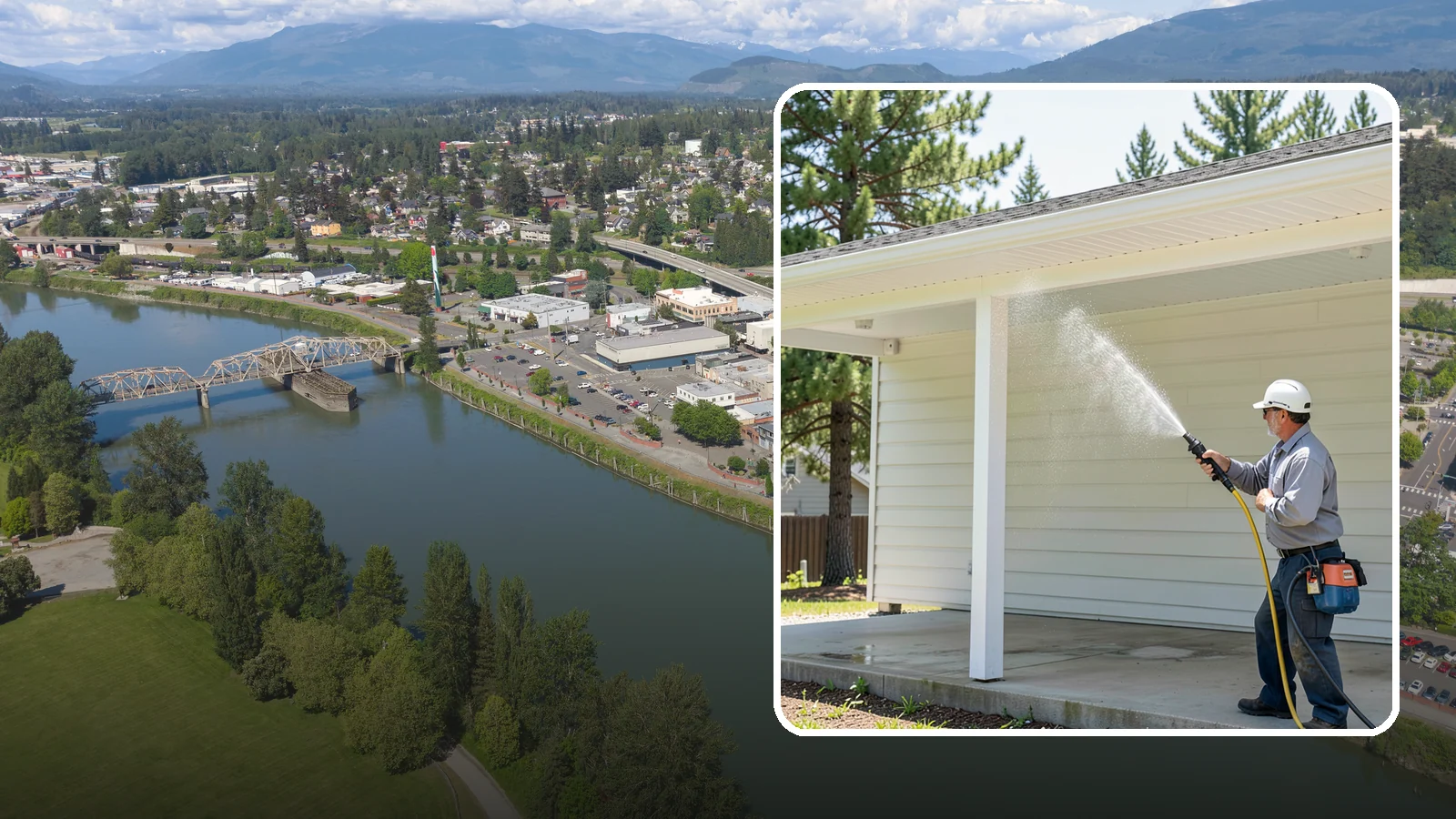 Carport Cleaning in Mount Vernon, Skagit County, WA - We wash carport posts, roofing, and slab so the open structure stops trapping moss, mud, and dripping tree sap.