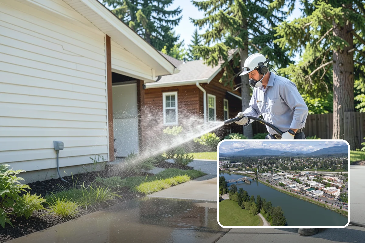 Carport Cleaning in Mount Vernon, Skagit County, WA - Clears moss and algae from posts and overhead framing