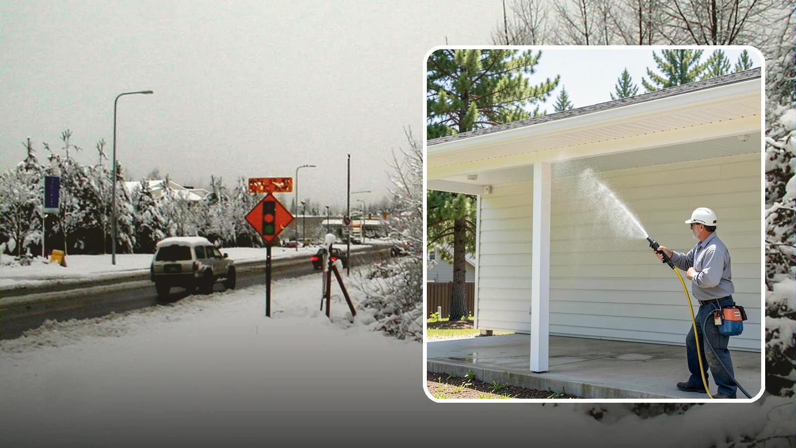 Carport Cleaning in Newcastle, King County, WA - We wash carport posts, roofing, and slab so the open structure stops trapping moss, mud, and dripping tree sap.