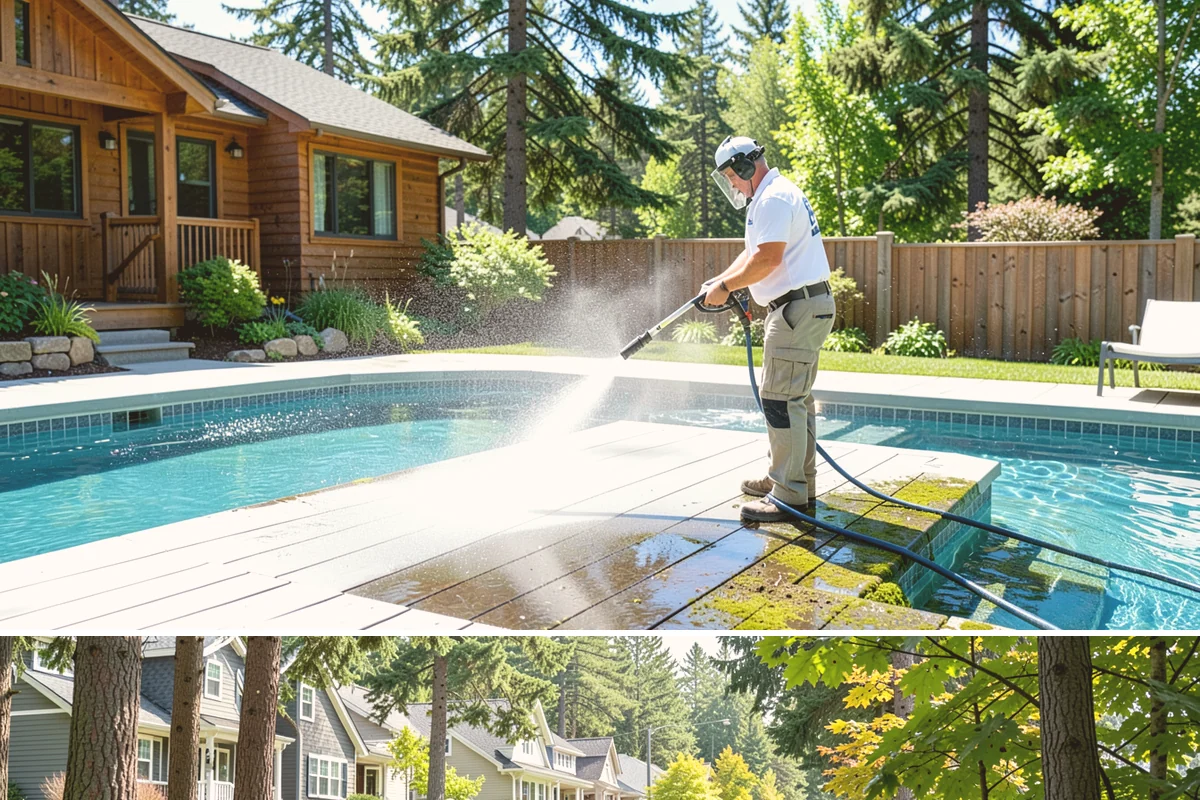 Carport Cleaning in Normandy Park, King County, WA - Plan carport cleaning for the drier summer months when the framing can fully dry and moss treatment lasts longest.