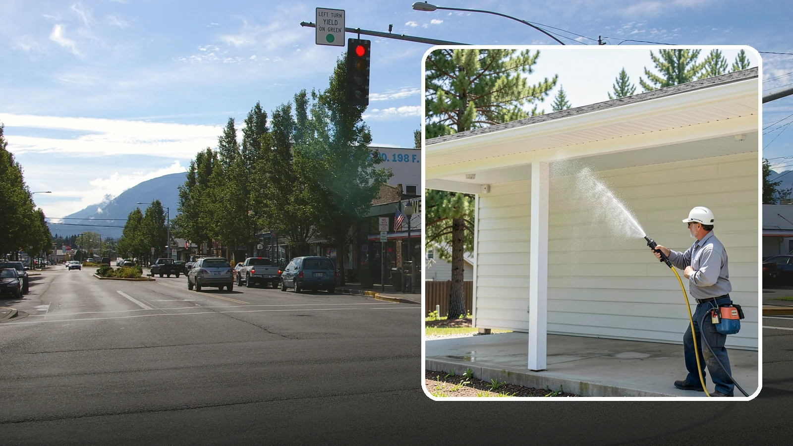 Carport Cleaning in North Bend, King County, WA - We wash carport posts, roofing, and slab so the open structure stops trapping moss, mud, and dripping tree sap.