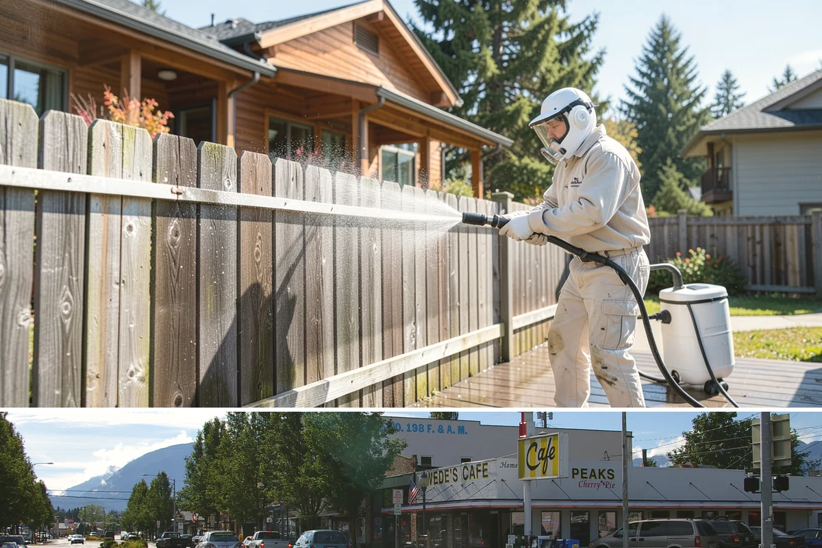 Carport Cleaning in North Bend, King County, WA - Plan carport cleaning for the drier summer months when the framing can fully dry and moss treatment lasts longest.