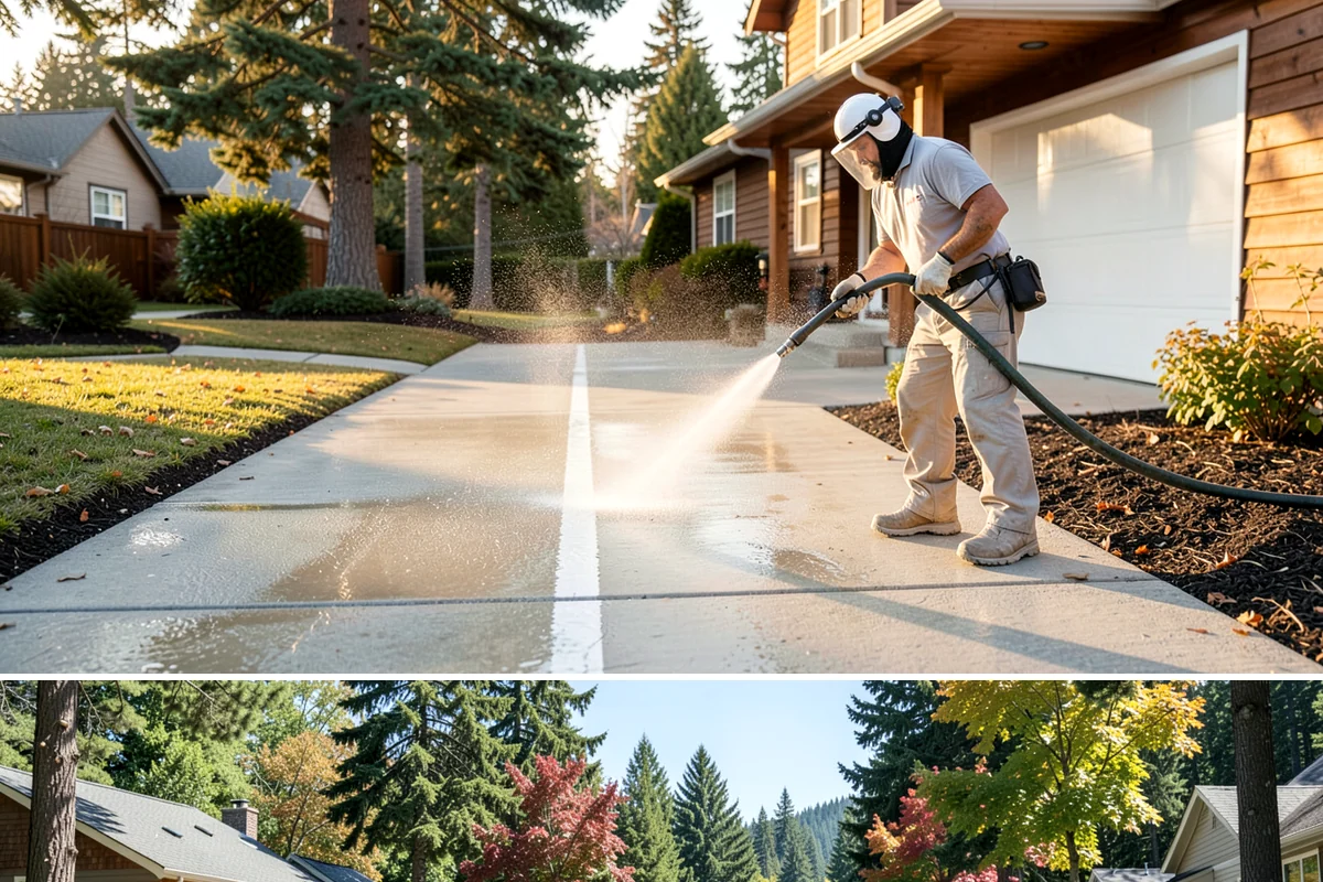 Carport Cleaning in Orting, Pierce County, WA - Plan carport cleaning for the drier summer months when the framing can fully dry and moss treatment lasts longest.