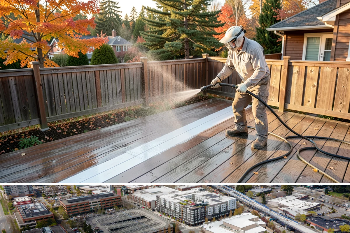 Carport Cleaning in Redmond, King County, WA - Plan carport cleaning for the drier summer months when the framing can fully dry and moss treatment lasts longest.