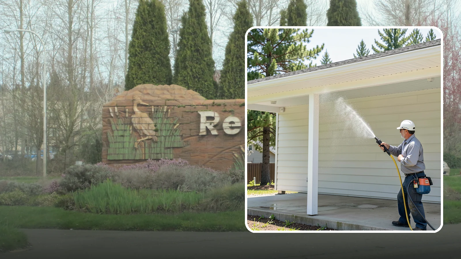 Carport Cleaning in Renton, King County, WA - We wash carport posts, roofing, and slab so the open structure stops trapping moss, mud, and dripping tree sap.