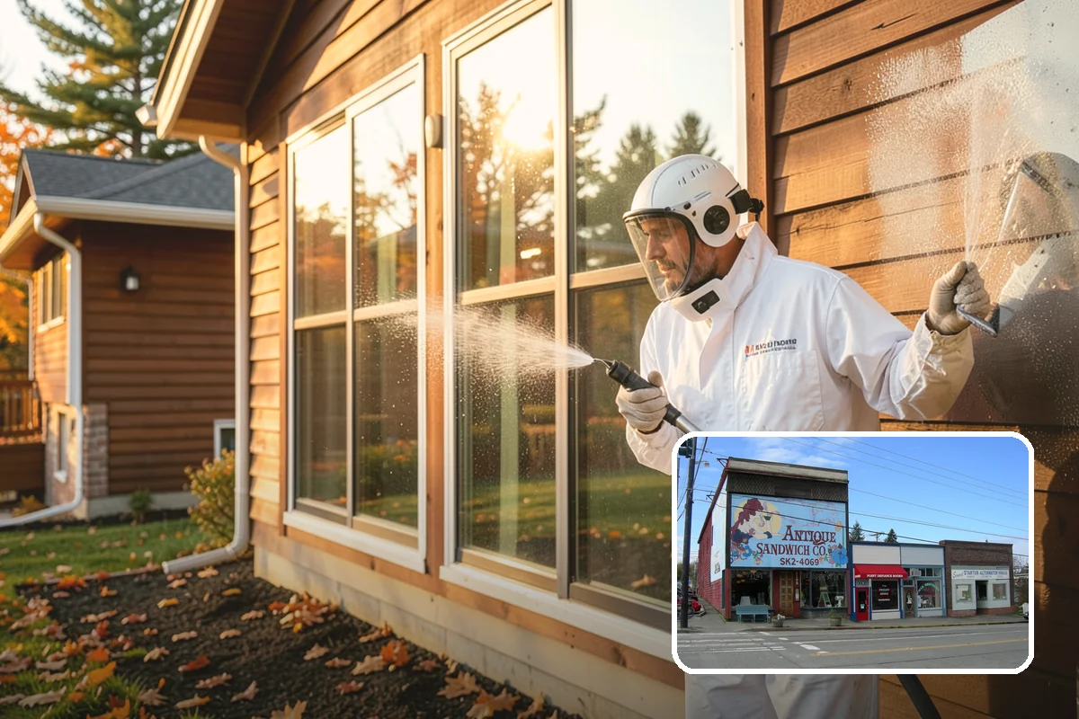 Carport Cleaning in Ruston, Pierce County, WA - Clears moss and algae from posts and overhead framing