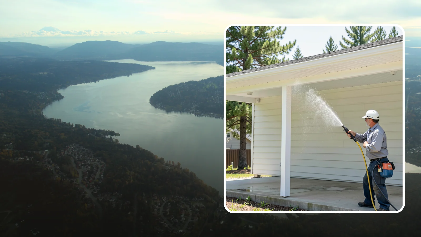 Carport Cleaning in Sammamish, King County, WA - We wash carport posts, roofing, and slab so the open structure stops trapping moss, mud, and dripping tree sap.