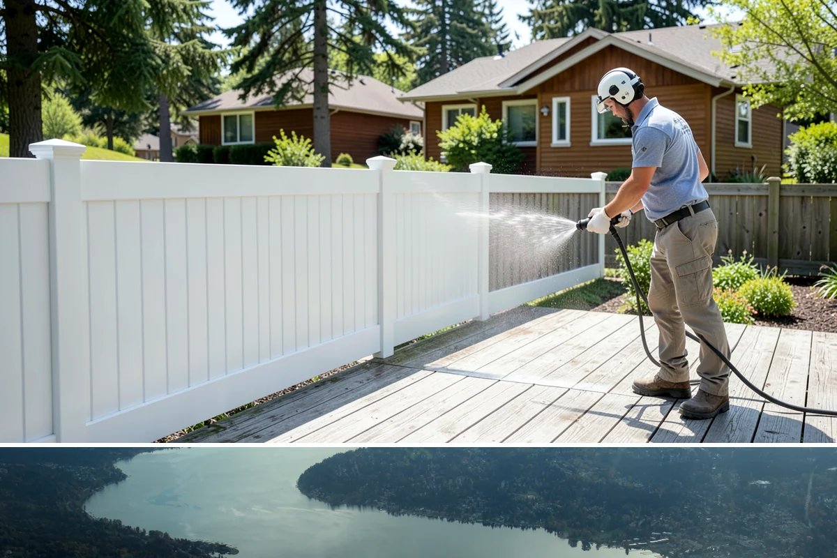 Carport Cleaning in Sammamish, King County, WA - Plan carport cleaning for the drier summer months when the framing can fully dry and moss treatment lasts longest.
