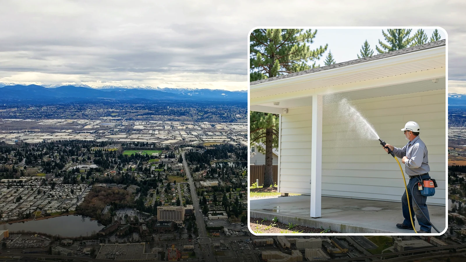 Carport Cleaning in SeaTac, King County, WA - We wash carport posts, roofing, and slab so the open structure stops trapping moss, mud, and dripping tree sap.