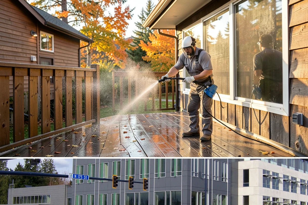 Carport Cleaning in Shoreline, King County, WA - Plan carport cleaning for the drier summer months when the framing can fully dry and moss treatment lasts longest.