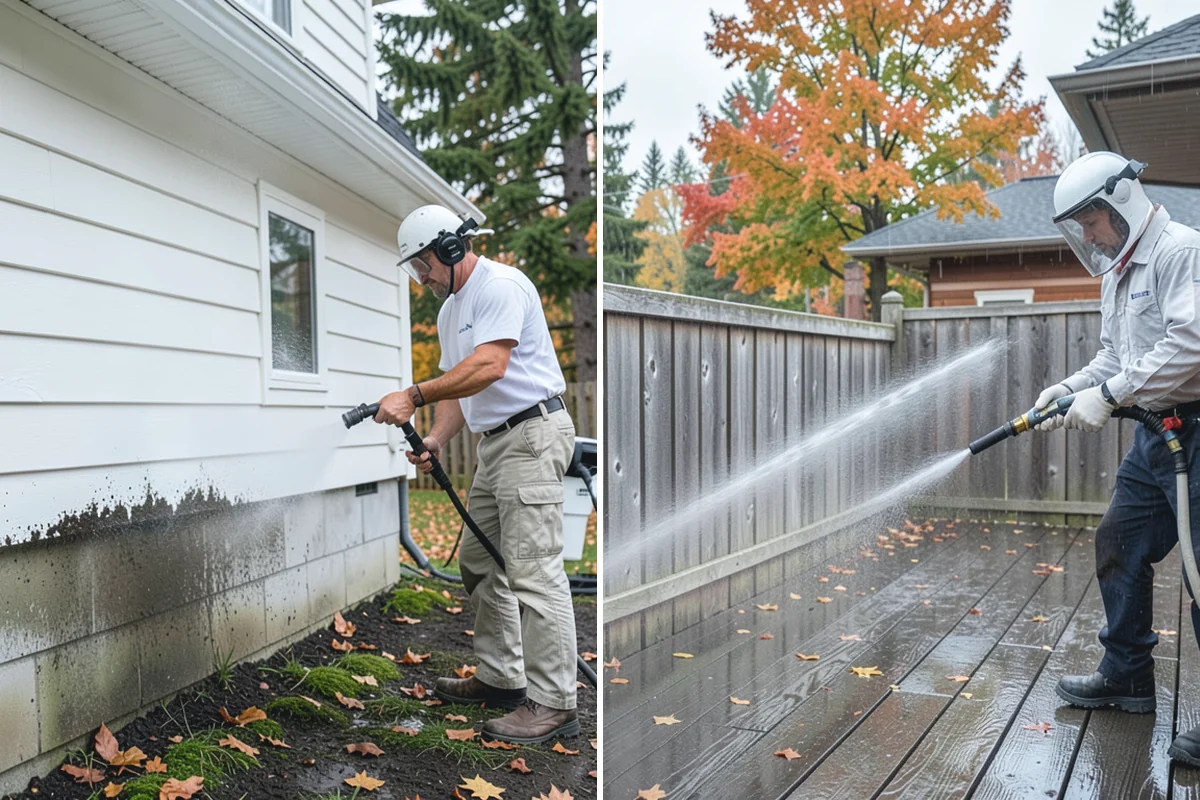 Carport Cleaning in Skykomish, King County, WA - Blow out accumulated leaves and needles from roof and corners