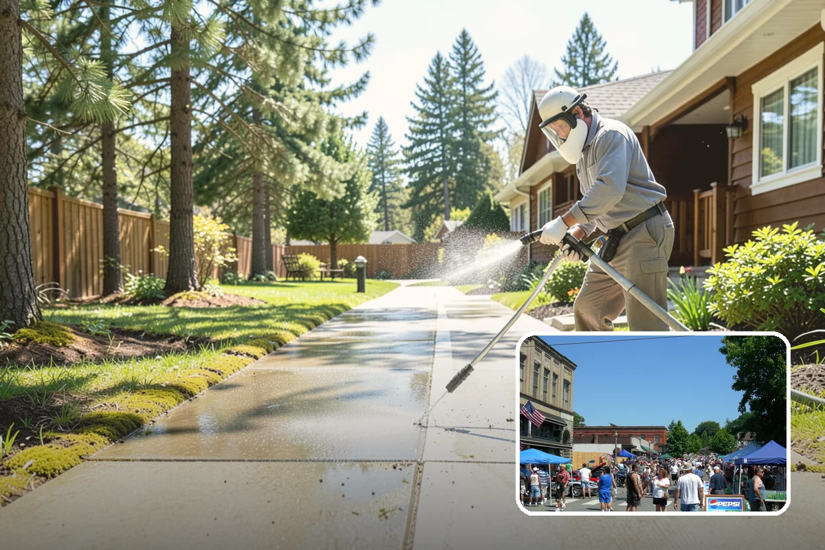 Carport Cleaning in Snohomish, Snohomish County, WA - Clears moss and algae from posts and overhead framing