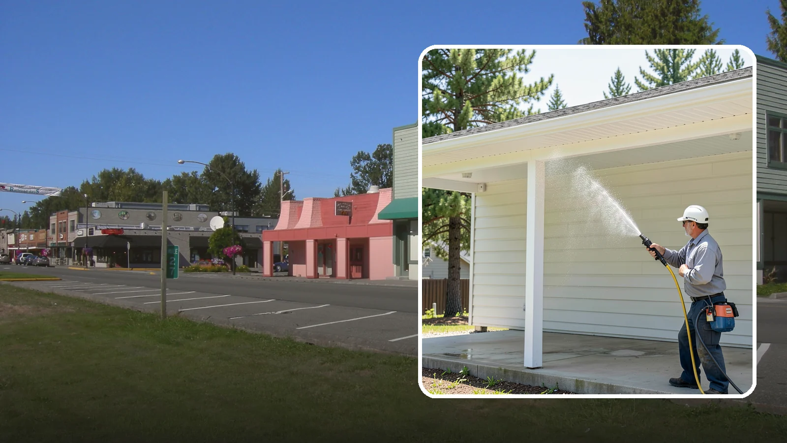 Carport Cleaning in Snoqualmie, King County, WA - We wash carport posts, roofing, and slab so the open structure stops trapping moss, mud, and dripping tree sap.