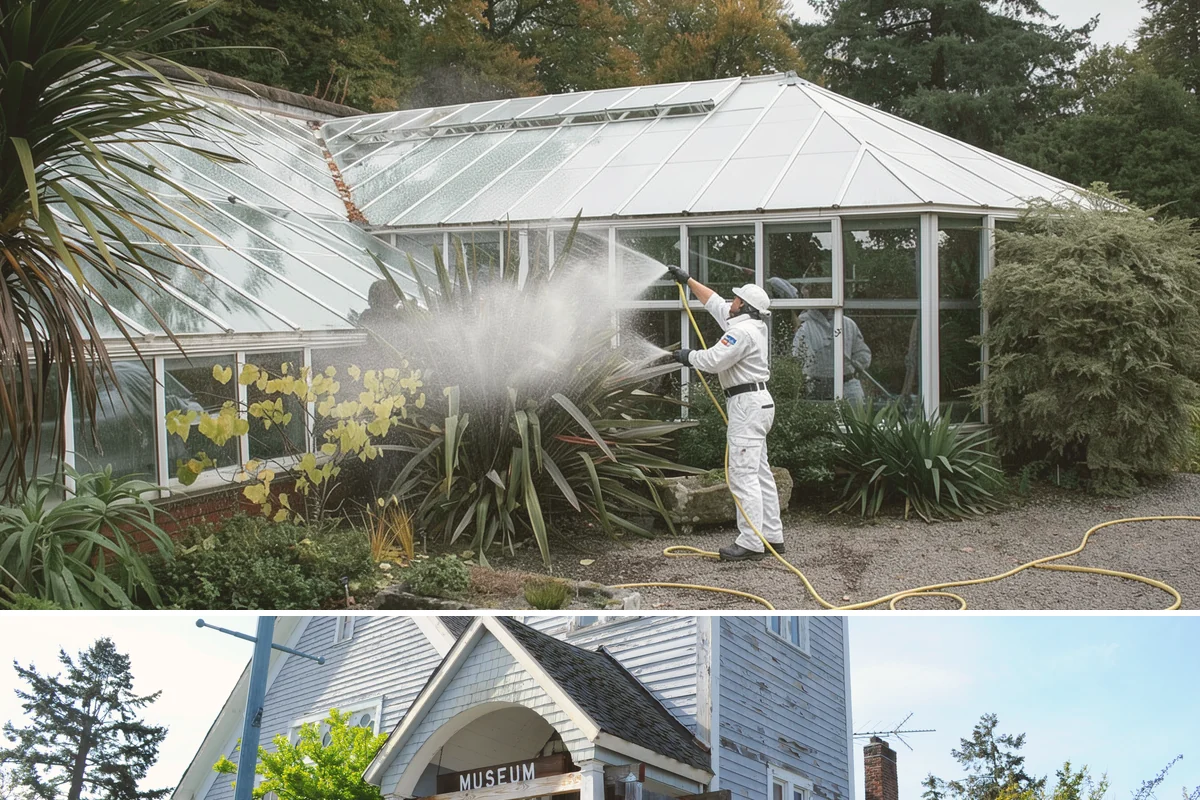 Carport Cleaning in Steilacoom, Pierce County, WA - Plan carport cleaning for the drier summer months when the framing can fully dry and moss treatment lasts longest.