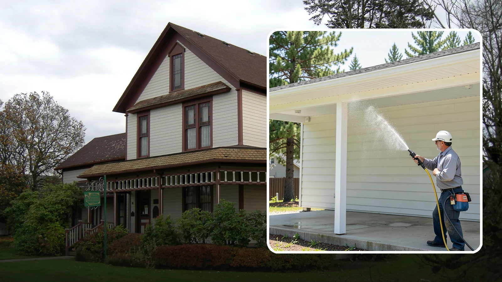 Carport Cleaning in Sumner, Pierce County, WA - We wash carport posts, roofing, and slab so the open structure stops trapping moss, mud, and dripping tree sap.
