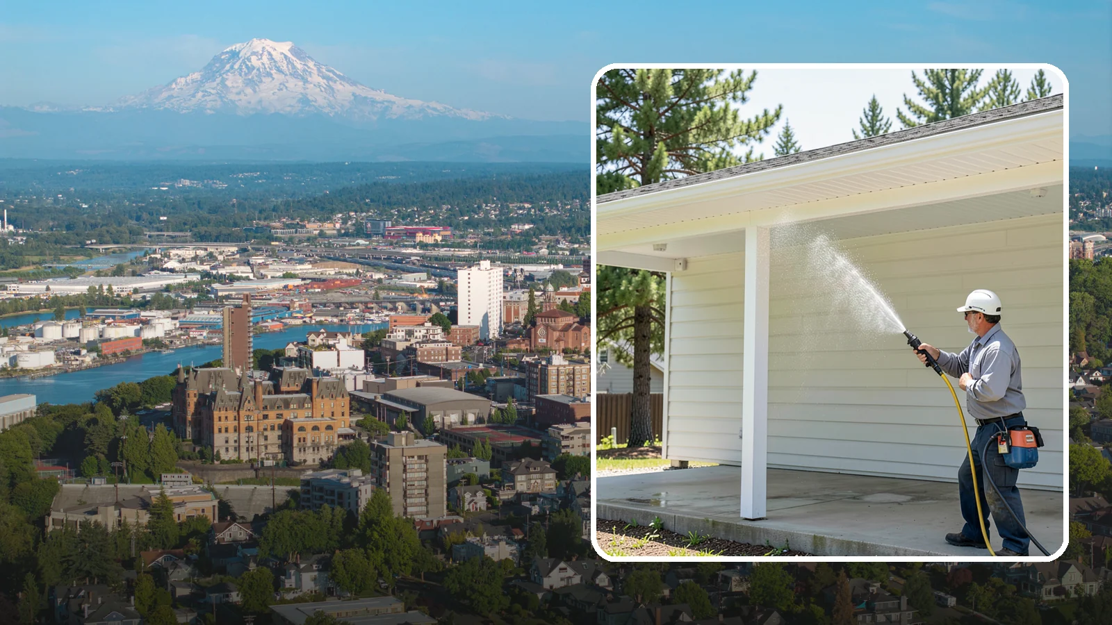 Carport Cleaning in Tacoma, Pierce County, WA - We wash carport posts, roofing, and slab so the open structure stops trapping moss, mud, and dripping tree sap.