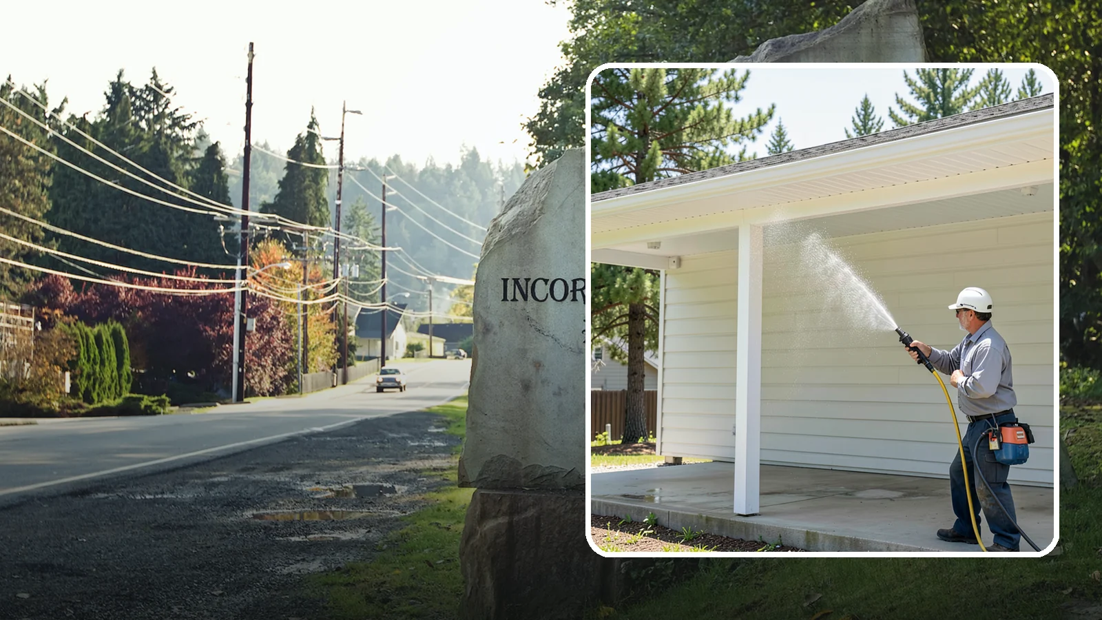 Carport Cleaning in Wilkeson, Pierce County, WA - We wash carport posts, roofing, and slab so the open structure stops trapping moss, mud, and dripping tree sap.