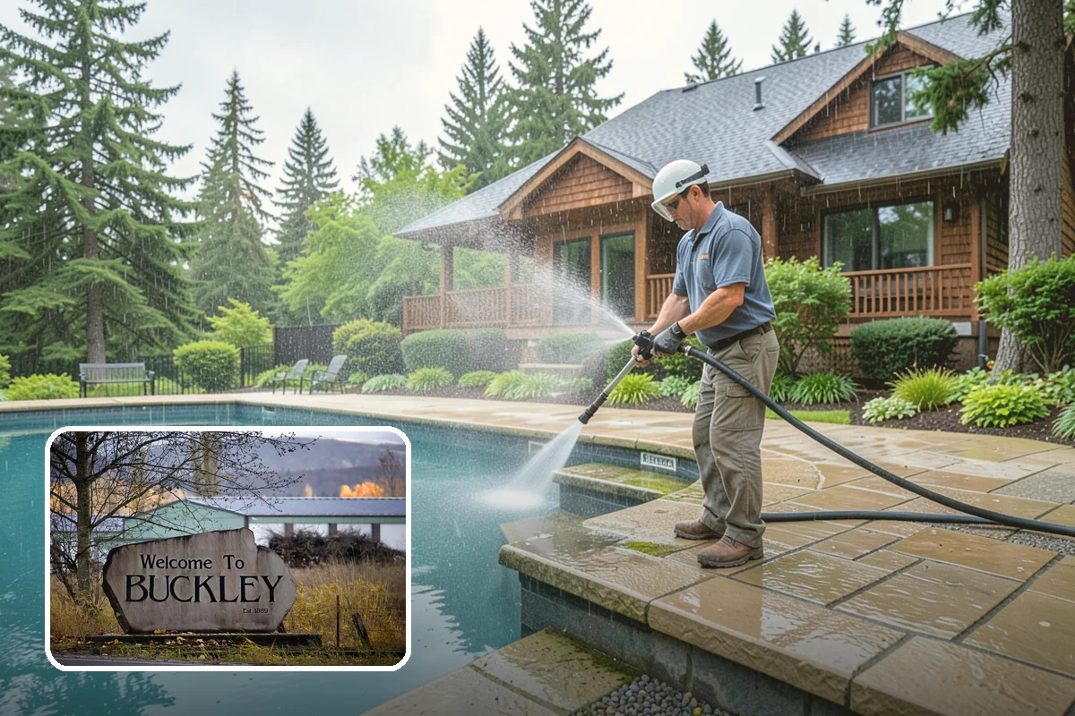 Cedar Deck Cleaning in Buckley, Pierce County, WA - Revives cedar's warm reddish color