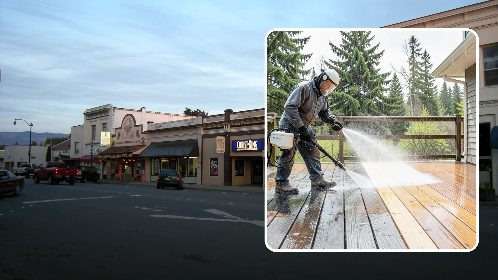 Cedar Deck Cleaning in Burlington, Skagit County, WA - Clean and brighten cedar decks to revive the warm tone Washington moisture washes out.