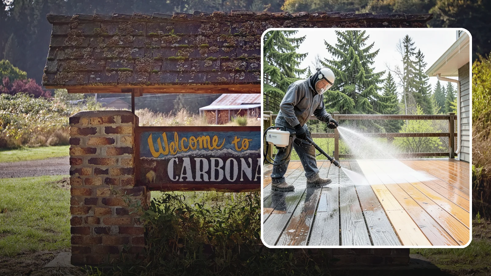 Cedar Deck Cleaning in Carbonado, Pierce County, WA - Clean and brighten cedar decks to revive the warm tone Washington moisture washes out.