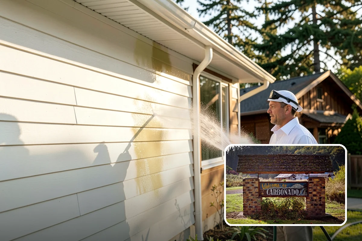 Cedar Deck Cleaning in Carbonado, Pierce County, WA - Revives cedar's warm reddish color