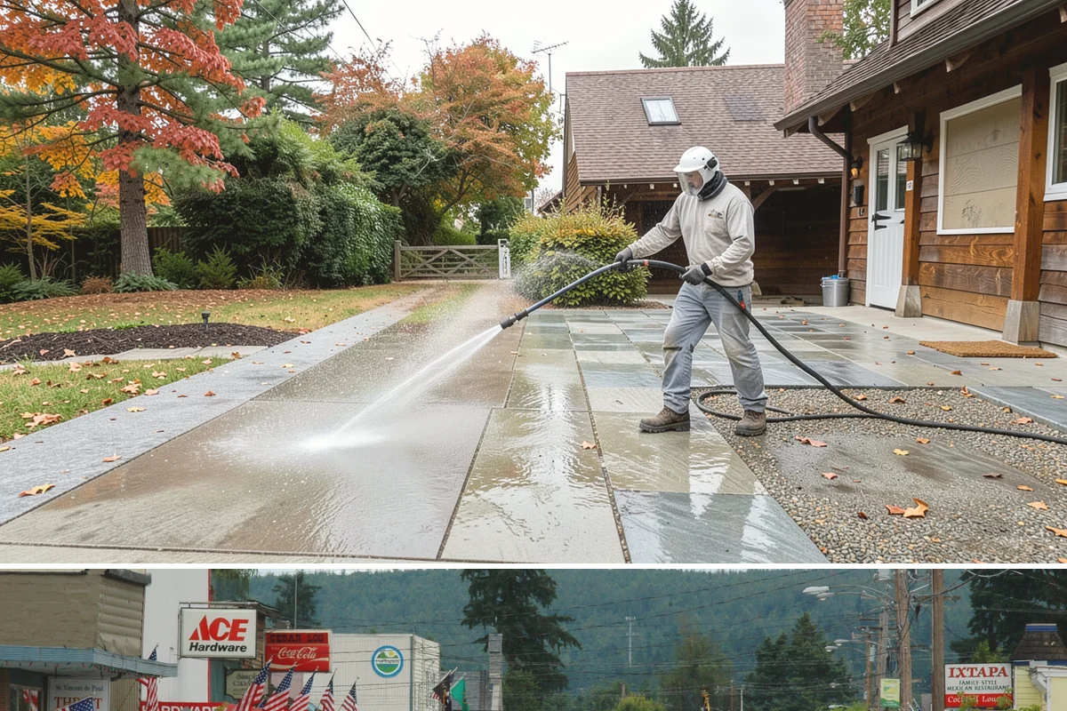Cedar Deck Cleaning in Carnation, King County, WA - Clean and brighten cedar decks in dry summer weeks so they dry ahead of sealing.
