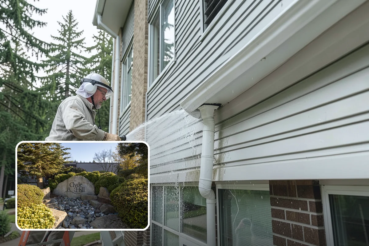 Cedar Deck Cleaning in Clyde Hill, King County, WA - Revives cedar's warm reddish color