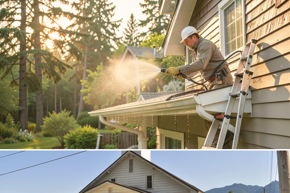 Cedar Deck Cleaning in Concrete, Skagit County, WA - Clean and brighten cedar decks in dry summer weeks so they dry ahead of sealing.