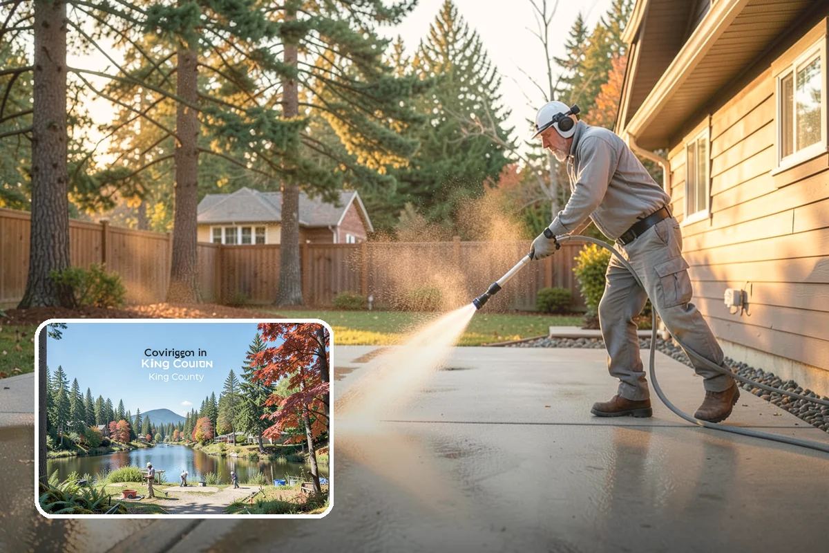 Cedar Deck Cleaning in Covington, King County, WA - Revives cedar's warm reddish color