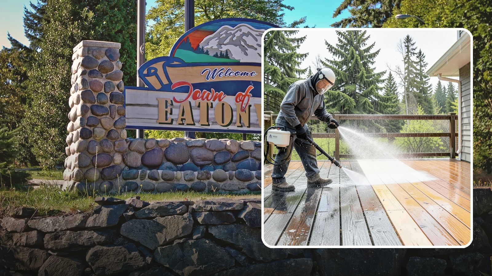 Cedar Deck Cleaning in Eatonville, Pierce County, WA - Clean and brighten cedar decks to revive the warm tone Washington moisture washes out.