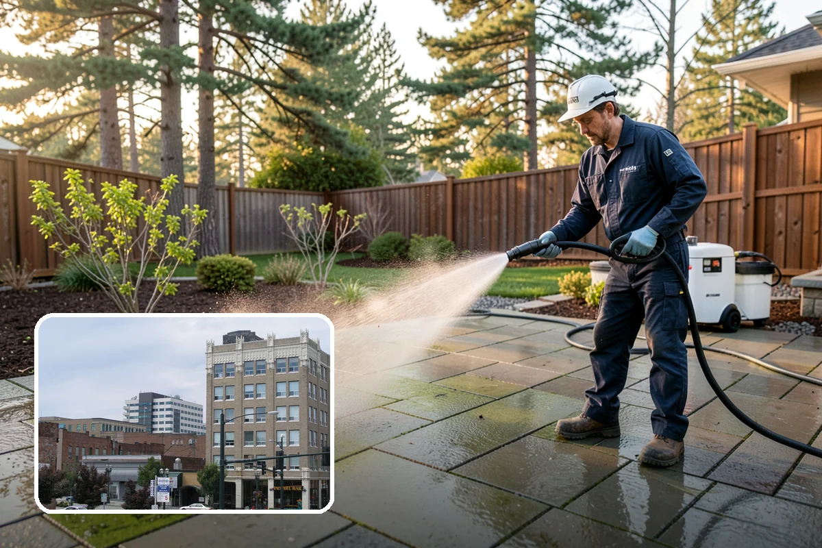Cedar Deck Cleaning in Everett, Snohomish County, WA - Revives cedar's warm reddish color