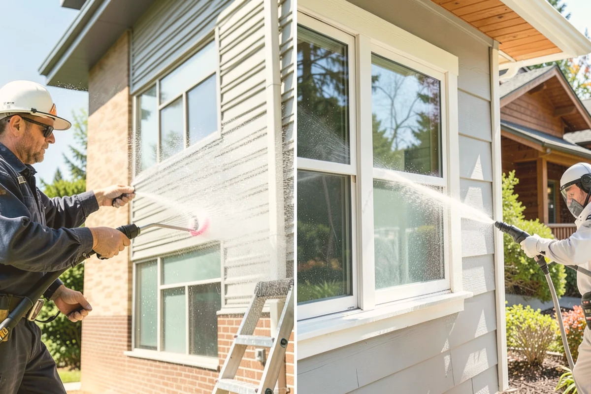 Cedar Deck Cleaning in Index, Snohomish County, WA - Clear the deck and wet down surrounding plants
