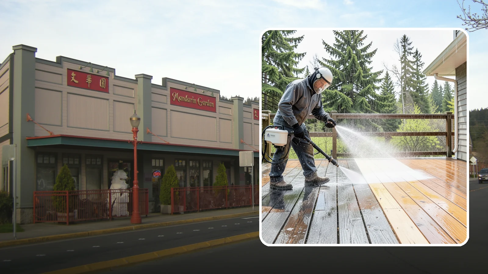Cedar Deck Cleaning in Issaquah, King County, WA - Clean and brighten cedar decks to revive the warm tone Washington moisture washes out.